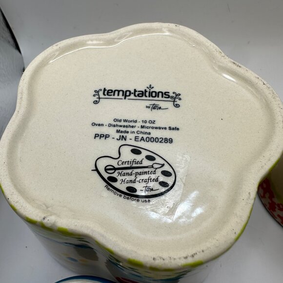 Temp-tations by Tara set of 2 retired “Old World” Easter 10 oz covered dishes - Picture 4 of 6